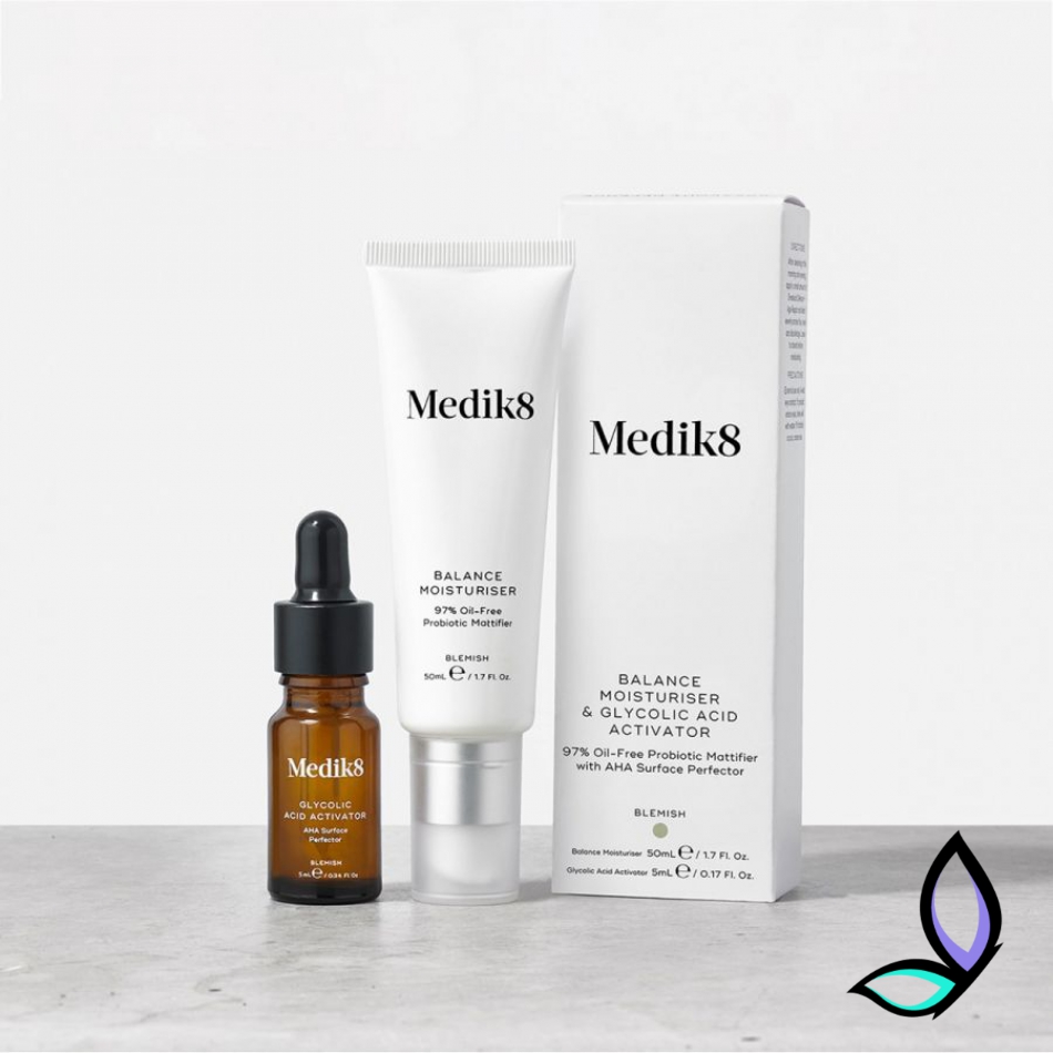 Матуючий крем з пробіотиками та AHA кислотами Medik8 Balance Moisturiser & Glycolic Acid Activator