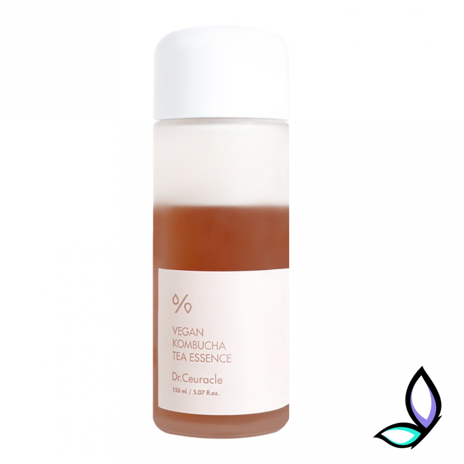 Багатофункціональна кремова есенція з екстрактом комбуча і чорного чаю Dr.Ceuracle Vegan Kombucha Tea Essence 150 мл.