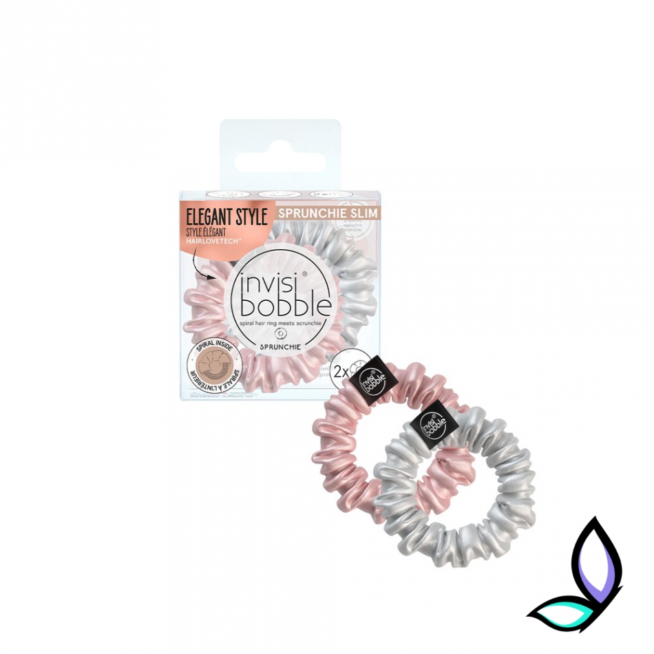 Резинка-браслет для волосся Invisibobble SPRUNCHIE SLIM Bella Chrome