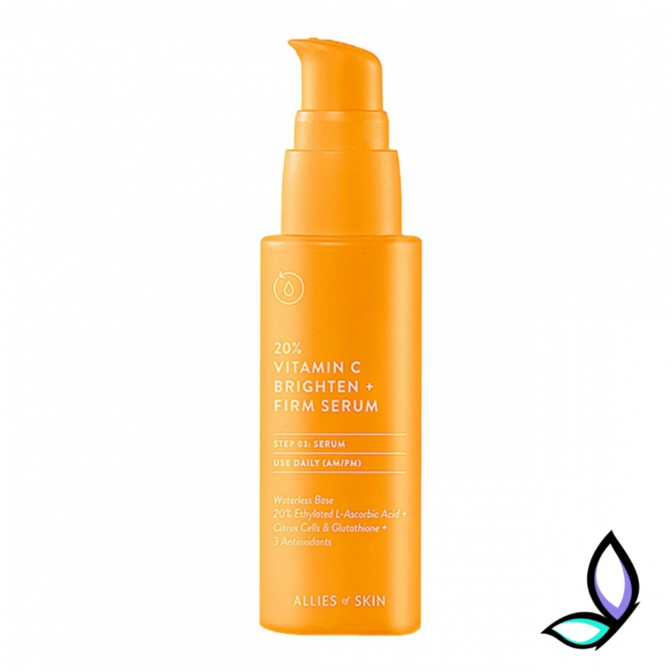 Сироватка з високою концентрацією вітаміну С Allies Of Skin 20% Vitamin C Brighten + Firm Serum 30 мл.
