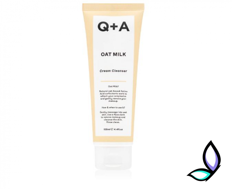 Очищувальний крем для обличчя з вівсяним молоком Q+A Oat Milk Cream Cleanser