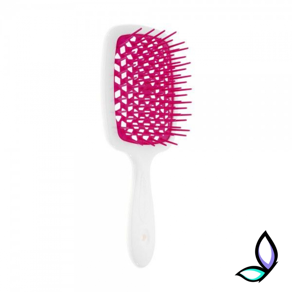 Щітка для волосся міні Janeke Superbrush Small The Original White and Pink