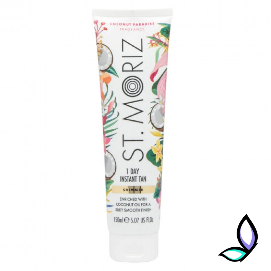 Лосьйон-бронзатор з легким ефектом засмаги St.Moriz Shimmer 1 Day Tan Coconut Paradise