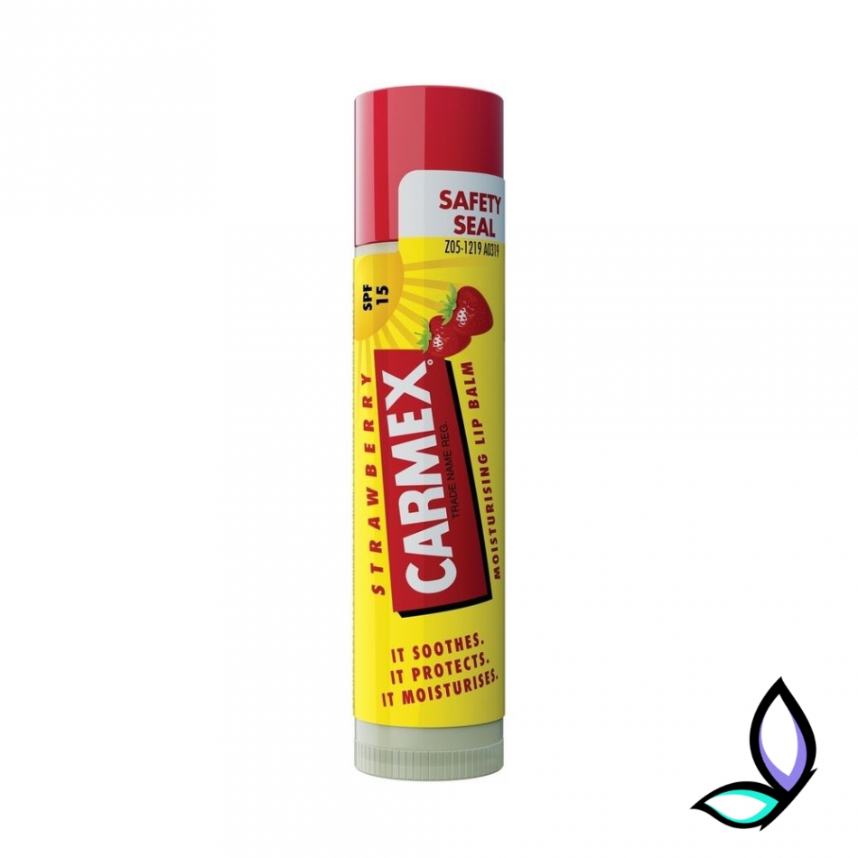 Стік для губ зі смаком полуниці Carmex Click Stick Strawberry SPF 15