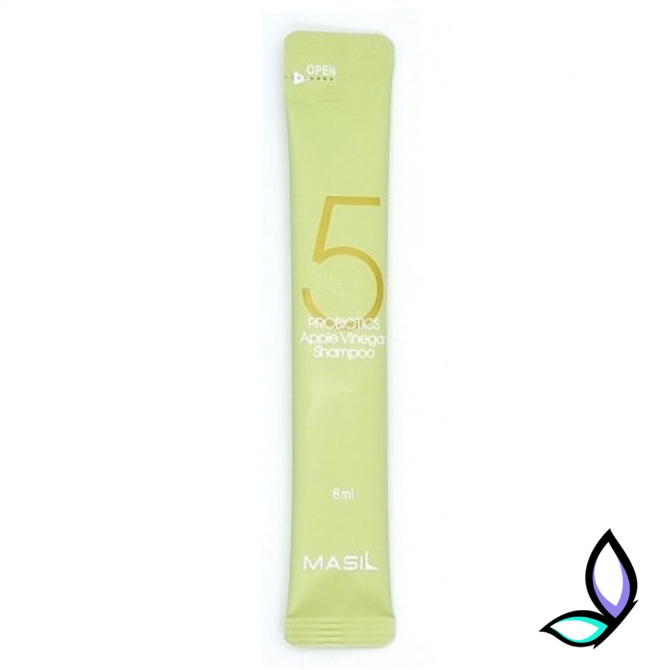 М'який бессульфатний шампунь з проботікамі і яблучним оцтом MASIL 5 Probiotics Apple Vinegar Shampoo 8 мл.кий бессульфатний шампунь з проботікамі і яблучним оцтом MASIL 5 Probiotics Apple Vinegar Shampoo 8 мл.