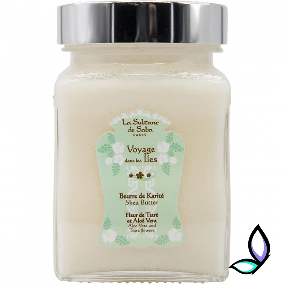Масло каріте "Тіаре та алое вера" La Sultane De Saba Shea Butter Tiare Flower & Aloe Vera