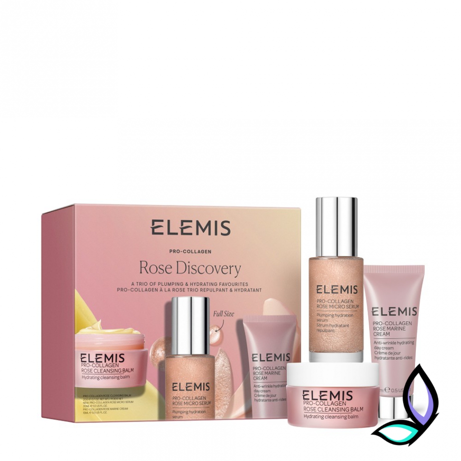 Тріо фаворитів для наповнення та зволоження шкіри з трояндою Elemis Kit: All About Rose Discovery