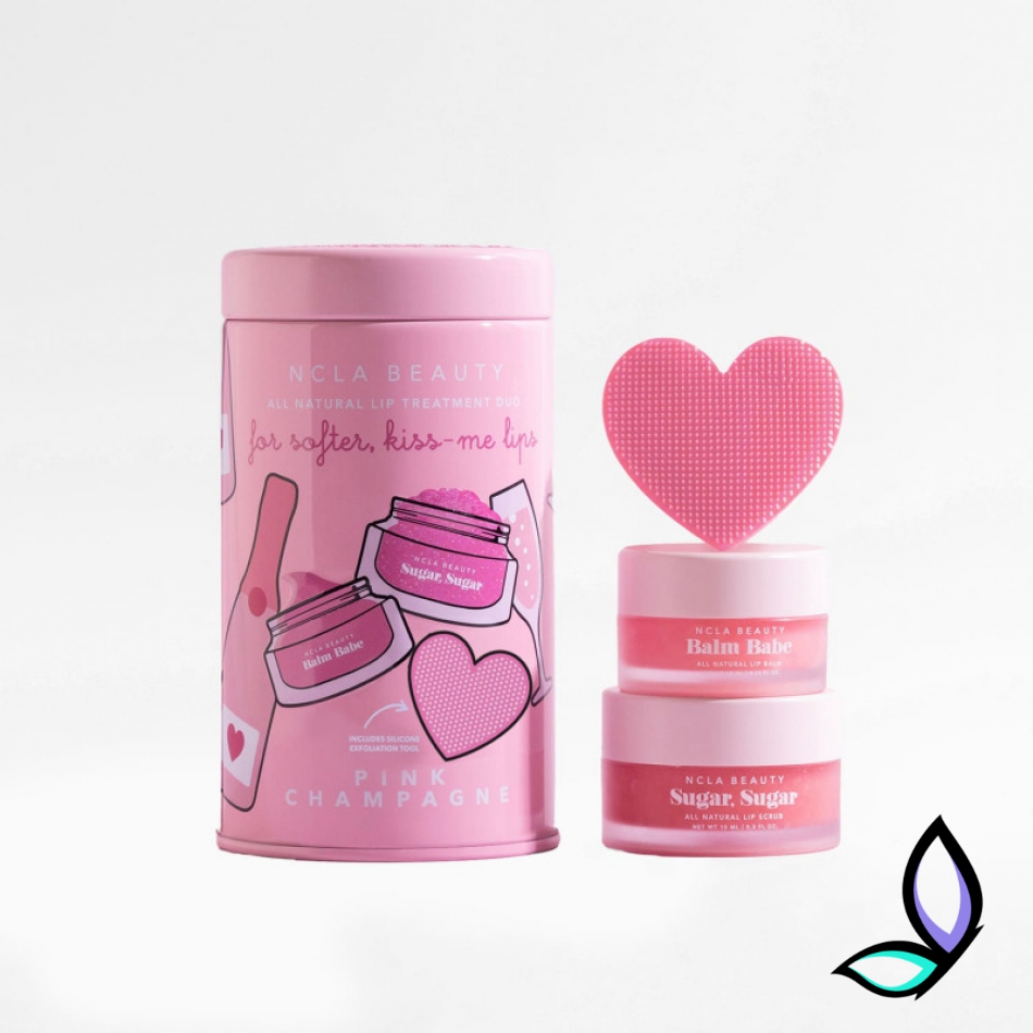 Подарунковий набір для догляду за губами «Рожеве шампанське» NCLA Beauty Pink Champagne Lip Care Set