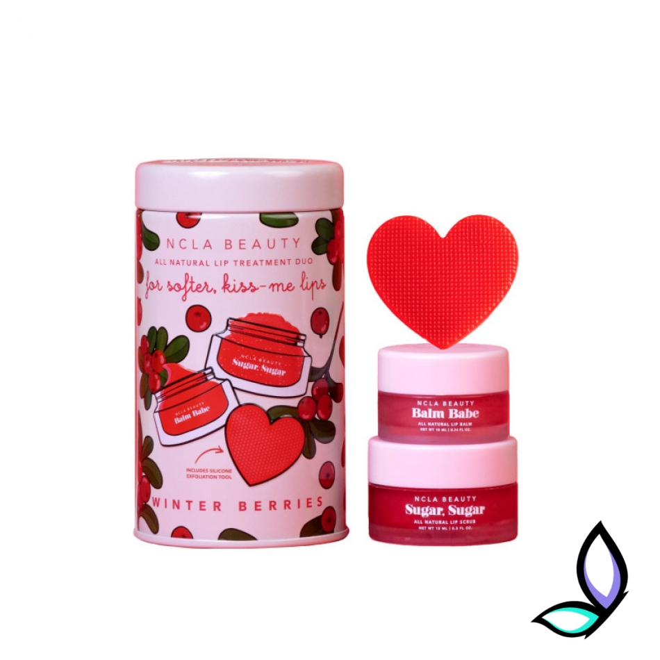 Подарунковий набір для догляду за губами «Брусниця» NCLA Beauty Winter Berries Lip Care Set