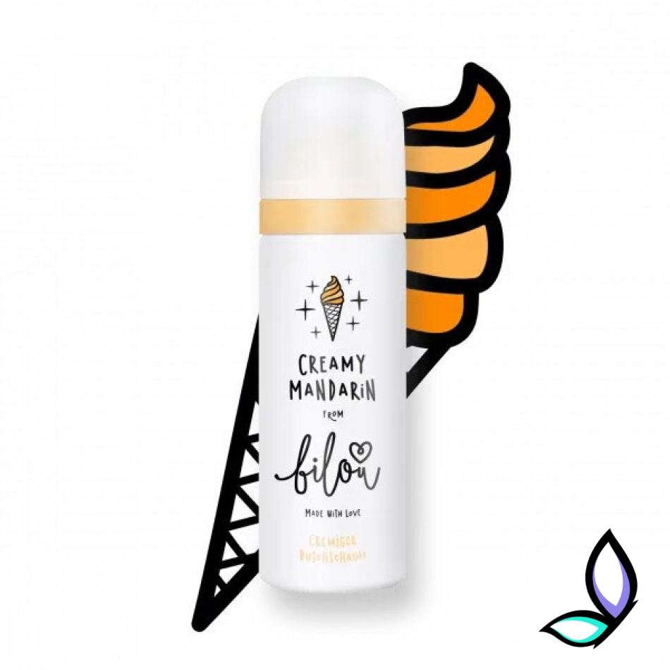 Міні-пінка для душу «Вершковий мандарин» Bilou Creamy Mandarin 50 мл.