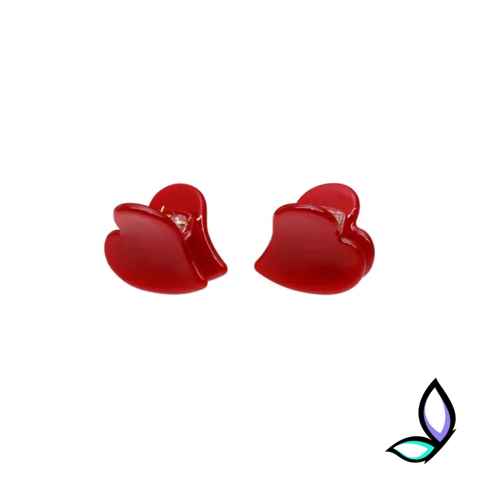 Набір крабиків Emi Jay Baby Heart Clip Set In Cherry Kiss