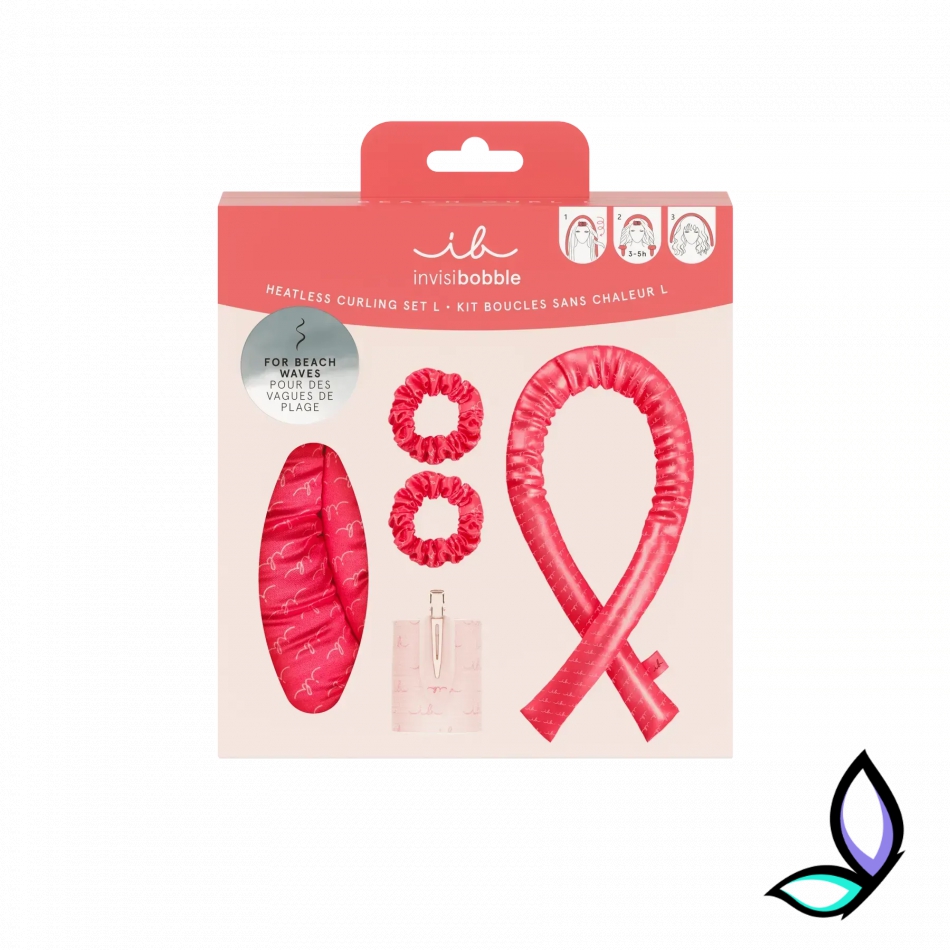 Подарунковий набір (2 резинки Sprunchie, 1 бігуді та 1 стрічка) Invisibobble Gift Set Beach Curl L