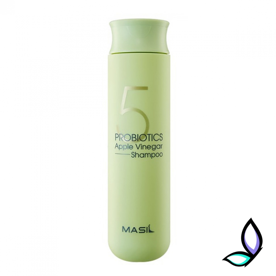 М'який бессульфатний шампунь з проботікамі і яблучним оцтом MASIL 5 Probiotics Apple Vinegar Shampoo 300 мл.