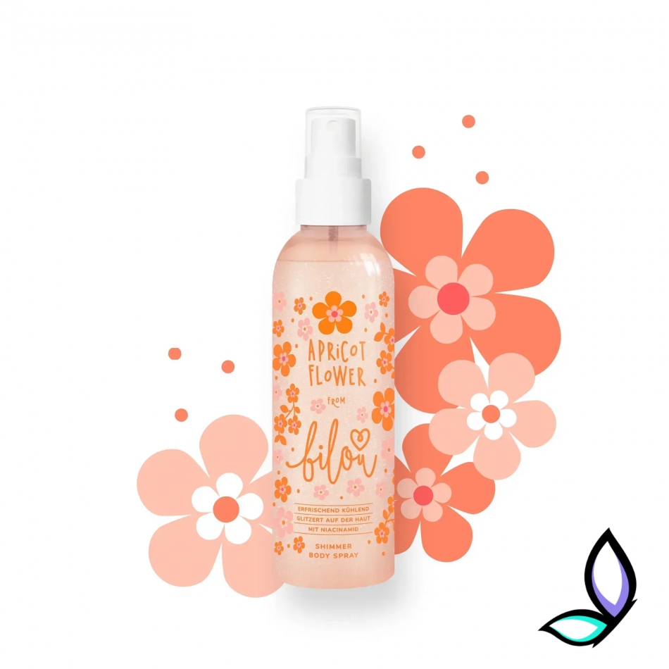 Спрей для тіла з шиммером Bilou Apricot Flower