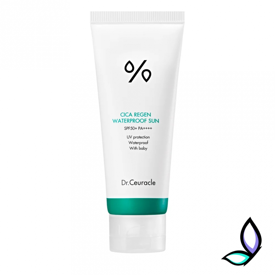 Водостійкий сонцезахисний крем з центеллою Dr.Ceuracle Cica Regen Waterproof Sun SPF50+ PA++++