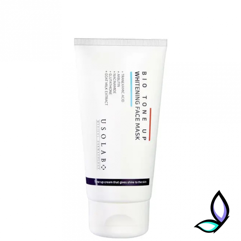 Маска для освітлення та сяяння шкіри обличчя USOLAB Bio Tone Up Whitening Face Mask