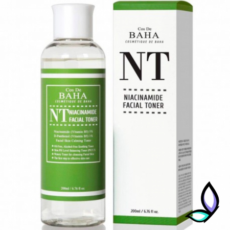 Тонер для проблемної шкіри з ніацинамідом Cos De Baha Nt Niacinamide Toner - Фото