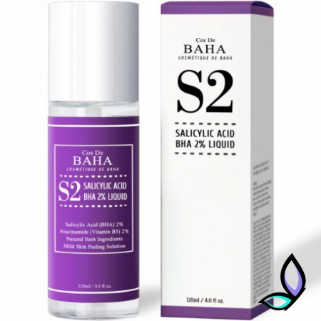 Тонік для лікування акне і звуження пор Cos De Baha Salicylic Acid BHA 2% Liquid - Фото