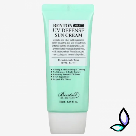 Легкий сонцезахисний крем з центелою BENTON Air Fit UV Defense Sun Cream SPF 50+/PA++++