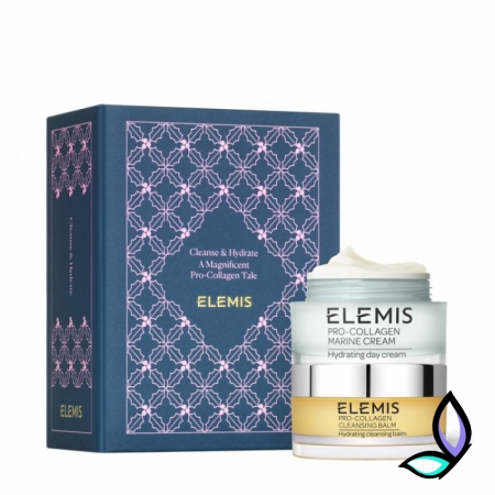 Дует про-колаген очищення і зволоження шкіри Elemis Cleanse & Hydrate A Magnificent Pro-Collagen Tale Gift Set - Фото