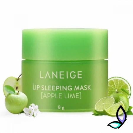 Нічна маска для губ з ароматом яблука і лайма Laneige Lip Sleeping Mask Apple Lime 8g. - Фото