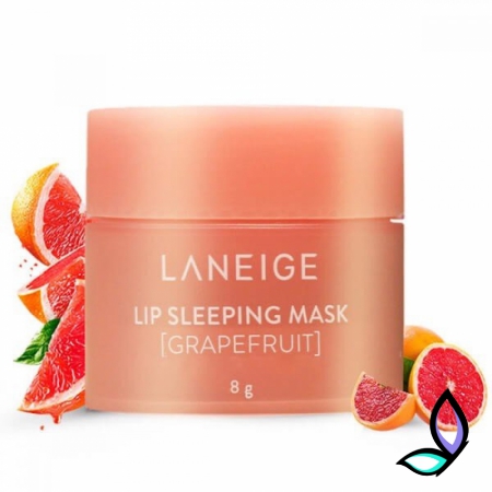 Нічна маска для губ з регенеруючою дією і ароматом грейпфрута Laneige Lip Sleeping Mask Grapefruit 8g. - Фото