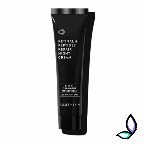 Нічний крем для обличчя з ретинолом та пептидами Allies Of Skin Retinal & Peptides Repair Night Cream 12 мл. - Фото