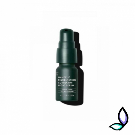 Багатофункціональна сироватка з міксом кислот Allies Of Skin Mandelic Pigmentation Corrector Night Serum 8 мл. - Фото