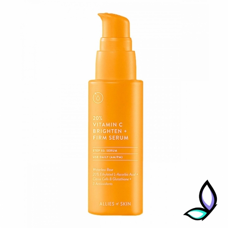 Сироватка з високою концентрацією вітаміну С Allies Of Skin 20% Vitamin C Brighten + Firm Serum 30 мл. - Фото