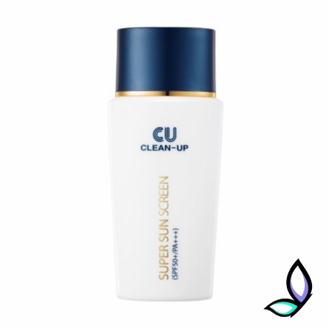 Матуюча сонцезахисна емульсія CU Skin Clean-Up Super Sun Screen SPF 50+ PA+++ - Фото