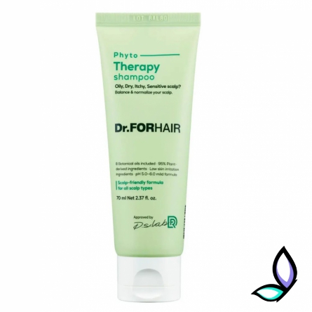 Фітотерапевтичний шампунь для чутливої шкіри голови Dr.FORHAIR Phyto Therapy Shampoo 70 мл.