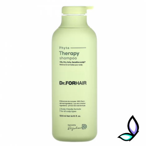 Фітотерапевтичний шампунь для чутливої шкіри голови Dr.FORHAIR Phyto Therapy Shampoo 500 мл.