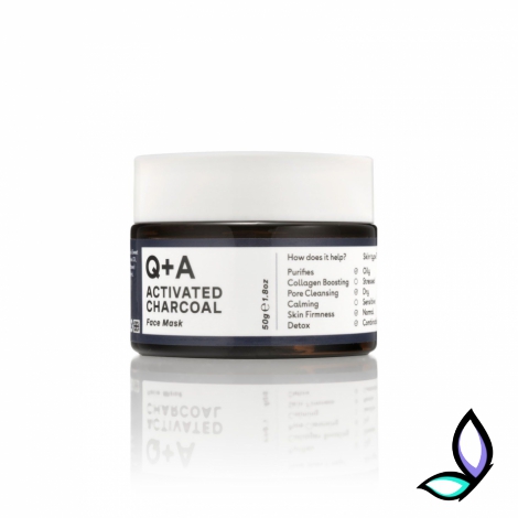 Маска для обличчя "детокс" з активованим вугіллям Q+A Activated Charcoal Face Mask - Фото