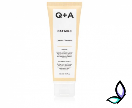 Очищувальний крем для обличчя з вівсяним молоком Q+A Oat Milk Cream Cleanser