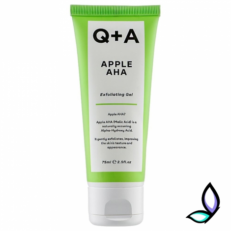 Відлущуючий гель з кислотами для обличчя Q+A Apple AHA Exfoliating Gel - Фото