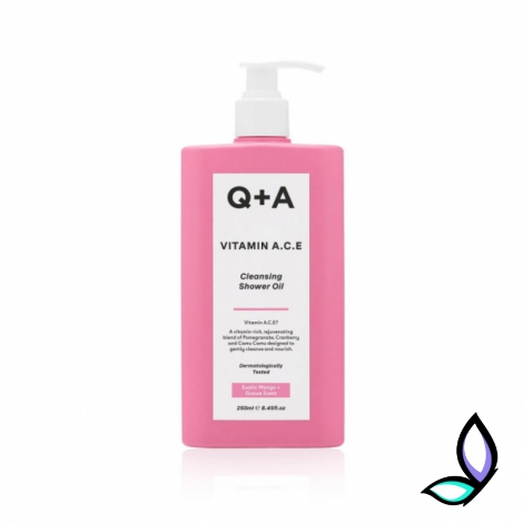 Вітамінізована олія для душу Q+A Vitamin A.C.E Cleansing Shower Oil - Фото