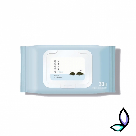 Очищувальні серветки для зняття макіяжу Round Lab 1025 Dokdo Cleansing Tissue 30 шт. - Фото