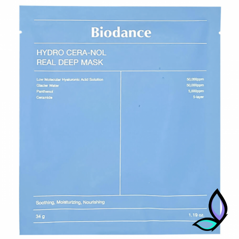 Відновлююча гідрогелева маска з керамідами та льодовиковою водою Biodance Hydro Cera-nol Real Deep Mask, 34 г.