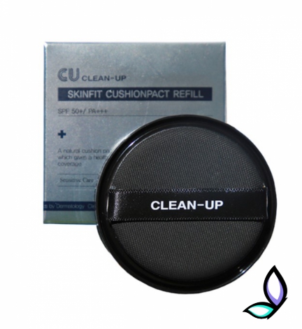 Інноваційний кушон зі змінним блоком SPF50+ PA+++ (Тон 21) CU Skin Clean-Up Skinfit Cushion Pact - Фото