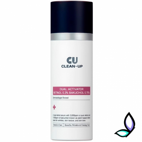 Сироватка з ретинолом 0,3% та бакучіолом 0,75%  CU Skin Clean-Up Dual Activator Retinol 0.3% Bakuchiol 0.75%