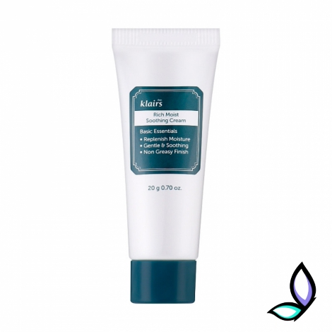 Крем для глибокого зволоження шкіри Dear, Klairs Rich Moist Soothing Cream 20 мл. - Фото