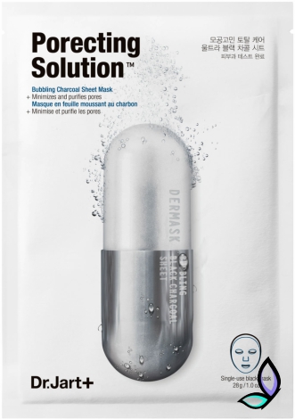 Тканинна маска на основі вугілля Dr.Jart+ Dermask Ultra Jet Porecting Solution - Фото