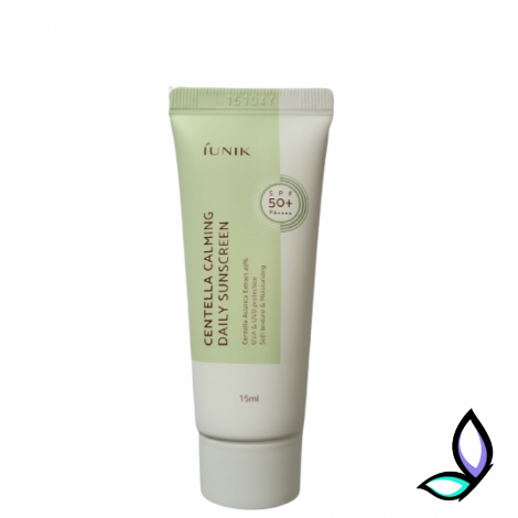 Зволожуючий сонцезахисний крем з центелою азіатською IUNIK Centella Calming Daily Moisture Sunscreen Reef-Safe UVA UVB 15 мл.