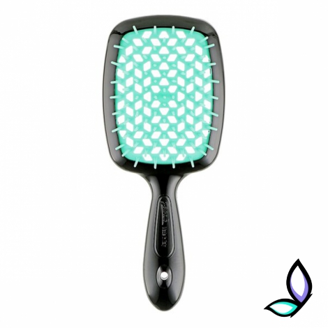 Расческа для волос Janeke Superbrush The Original Black  and Mint - Фото