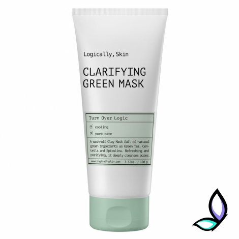 Очищувальна маска з глиною та спіруліною Logically Skin Clarifying Green Mask - Фото