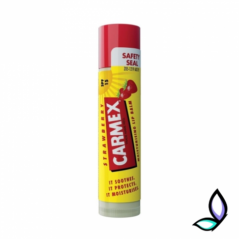 Стік для губ зі смаком полуниці Carmex Click Stick Strawberry SPF 15 - Фото