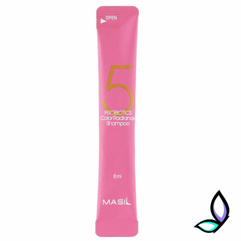 Шампунь для блиску і підтримки кольору фарбованого волосся MASIL 5 Probiotics Color Radiance Shampoo 8 мл.