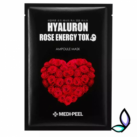 Тканинна маска для обличчя Medi-Peel Hyaluron Rose Energy Tox Mask - Фото