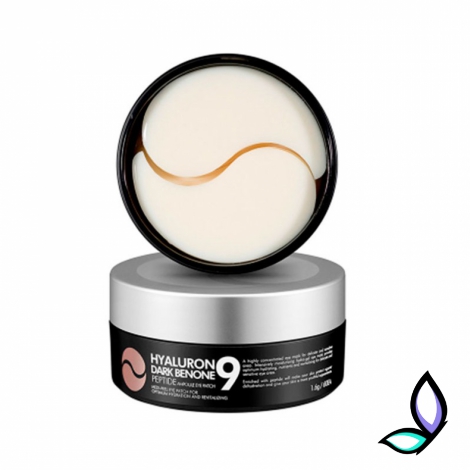 Зволожувальні гідрогелеві патчі з пептидами  Medi-Peel Hyaluron Dark Benone Peptide 9 Ampoule Eye Patch, 60 шт. - Фото