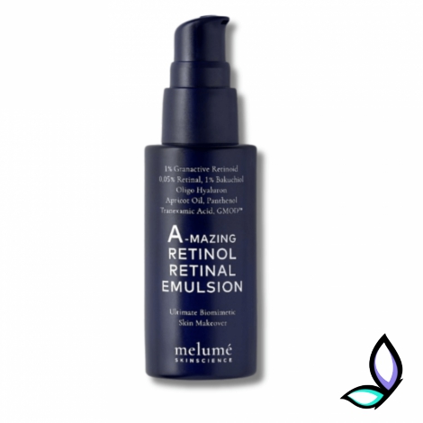 Нічна мікроемульсія з ретиноїдом і ретиналем  Melume A-mazing Retinol Retinal Micro Emulsion 30 мл.